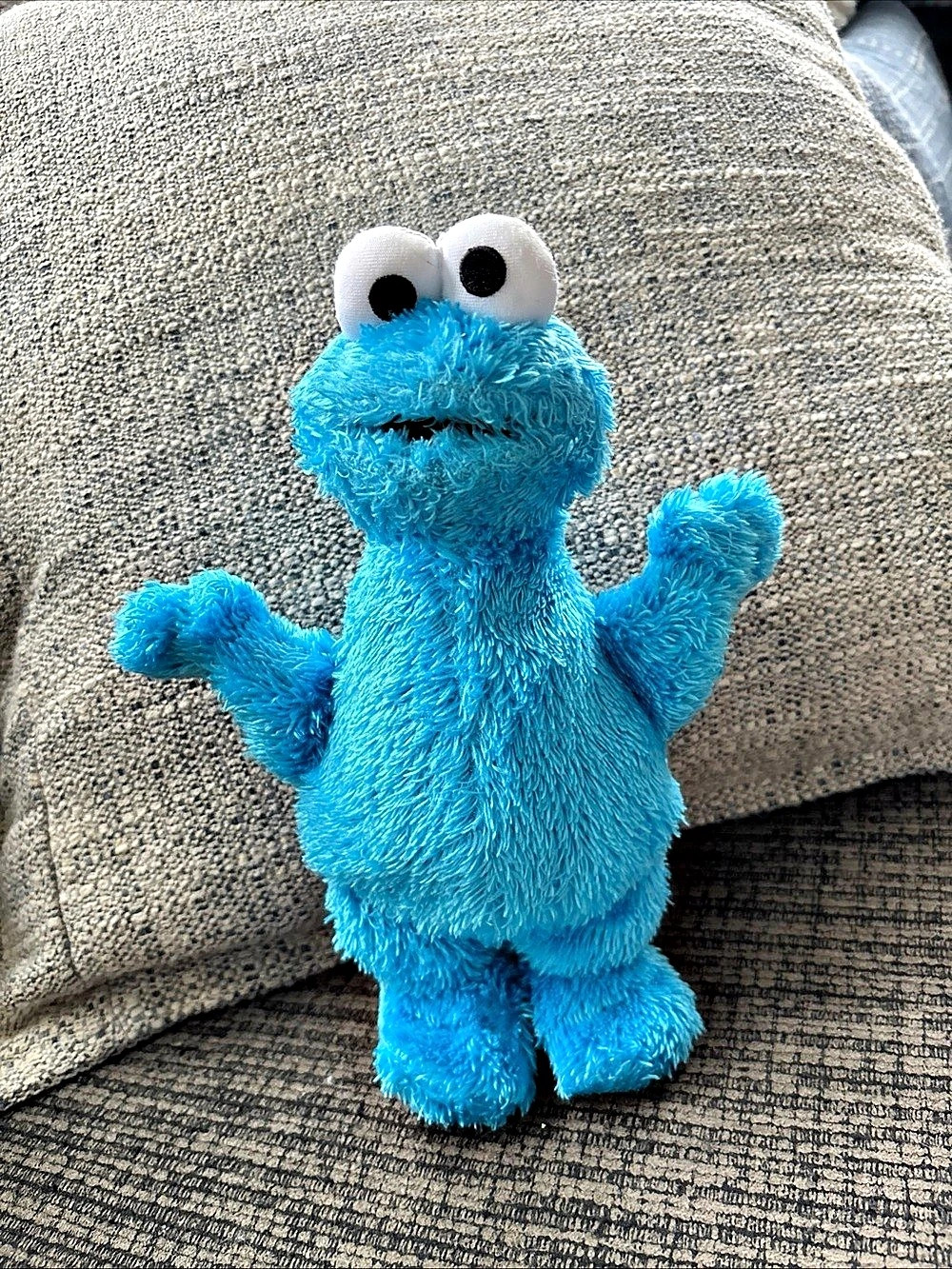 Sesame Street Cookie Monster plush Blue Plush Toy 10”